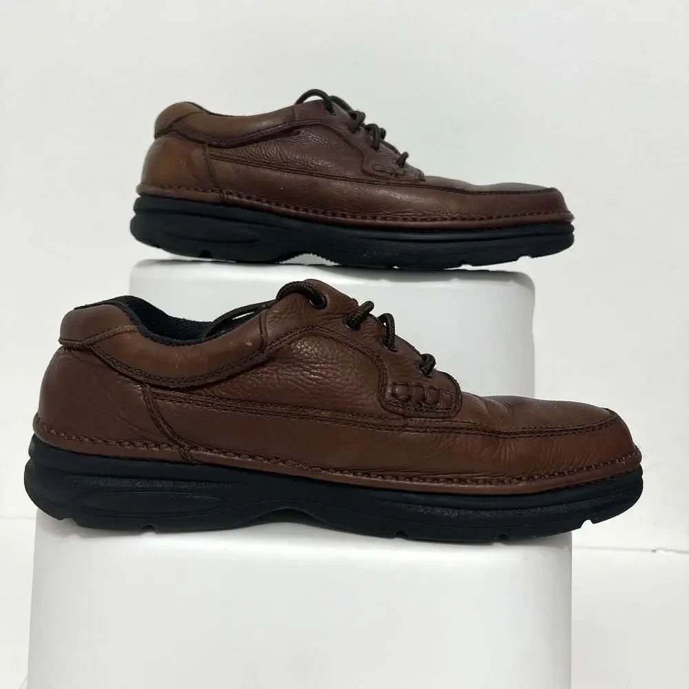 Nunn Bush Cameron Moc Toe Oxford Shoes Size 11.5W Lightweight Brown